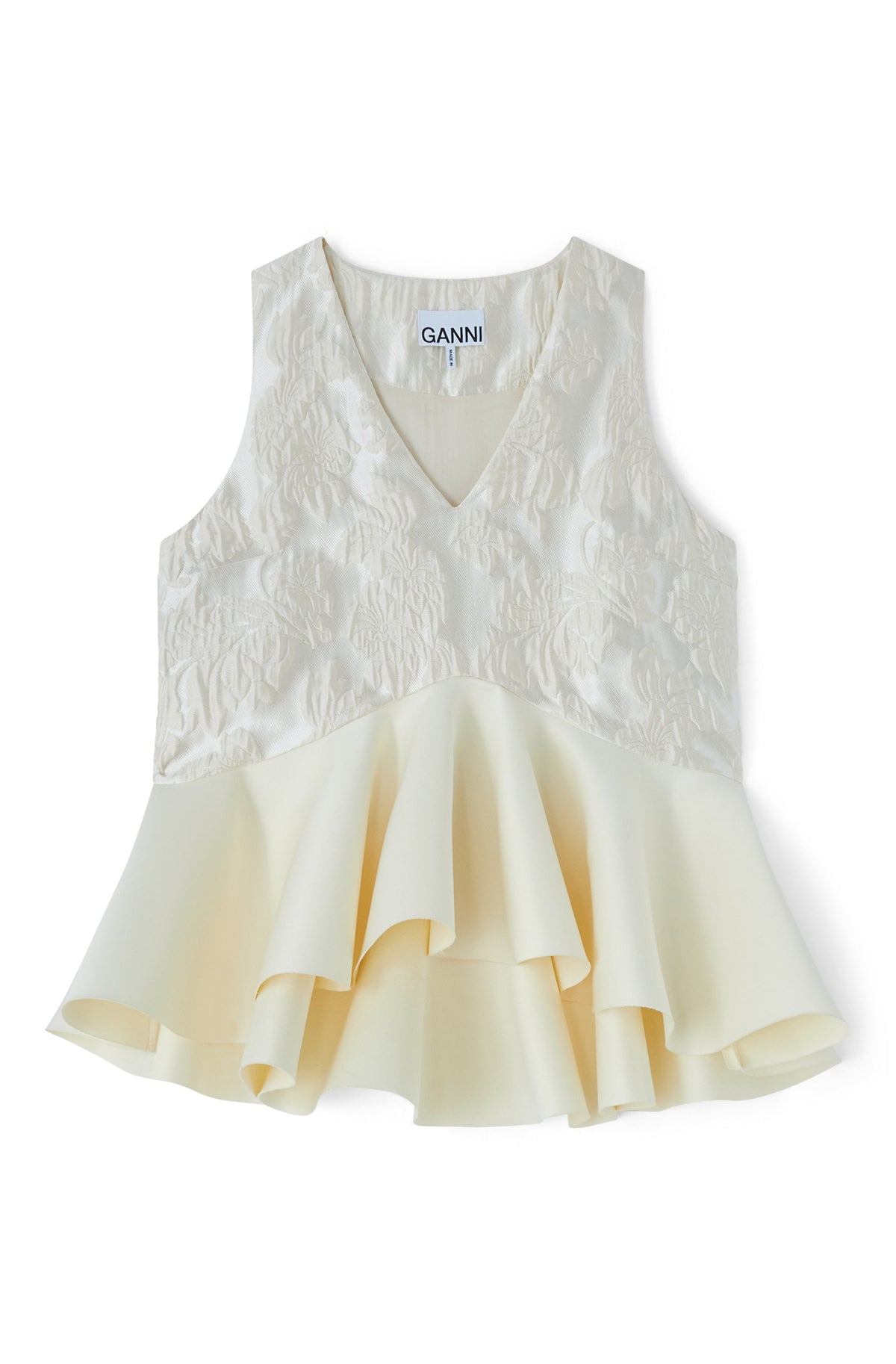 Ganni Satin Cloque Blouse