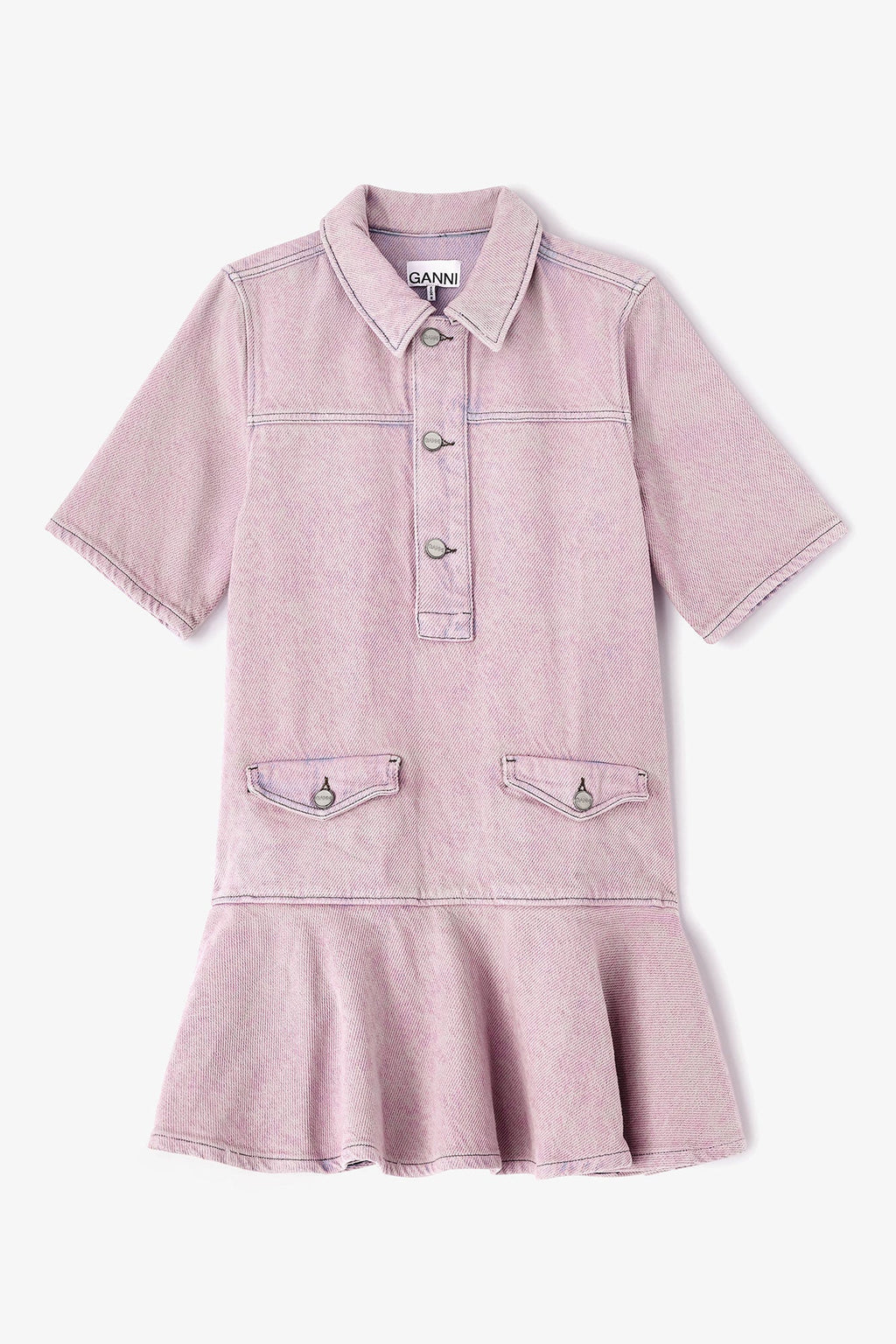 Ganni Denim Washed Dress