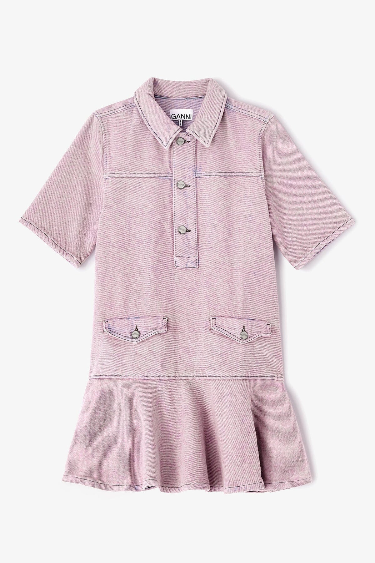 Ganni Denim Washed Dress