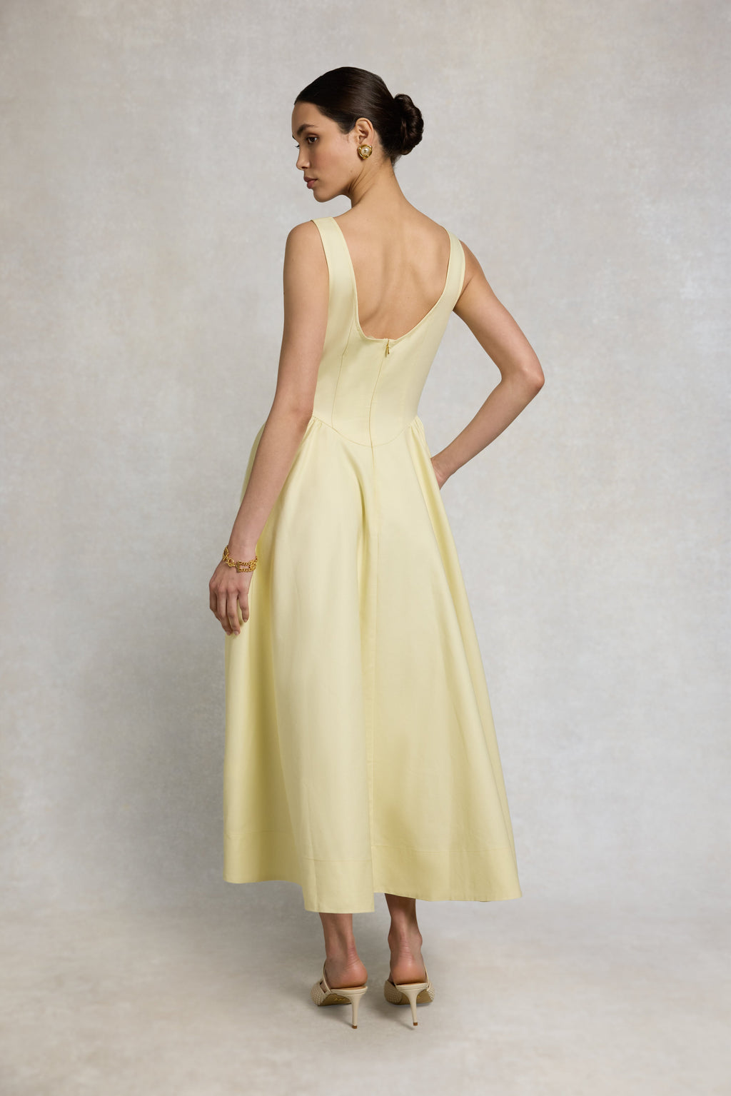 Chatsworth Woven Dress (Lemon)