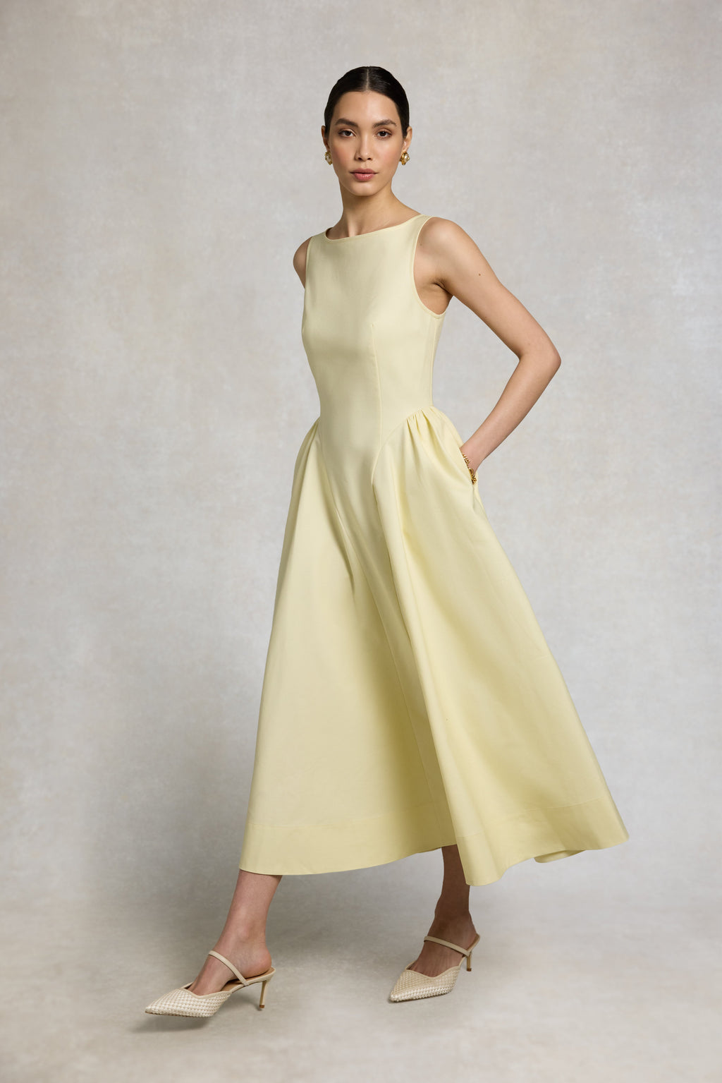 Chatsworth Woven Dress (Lemon)
