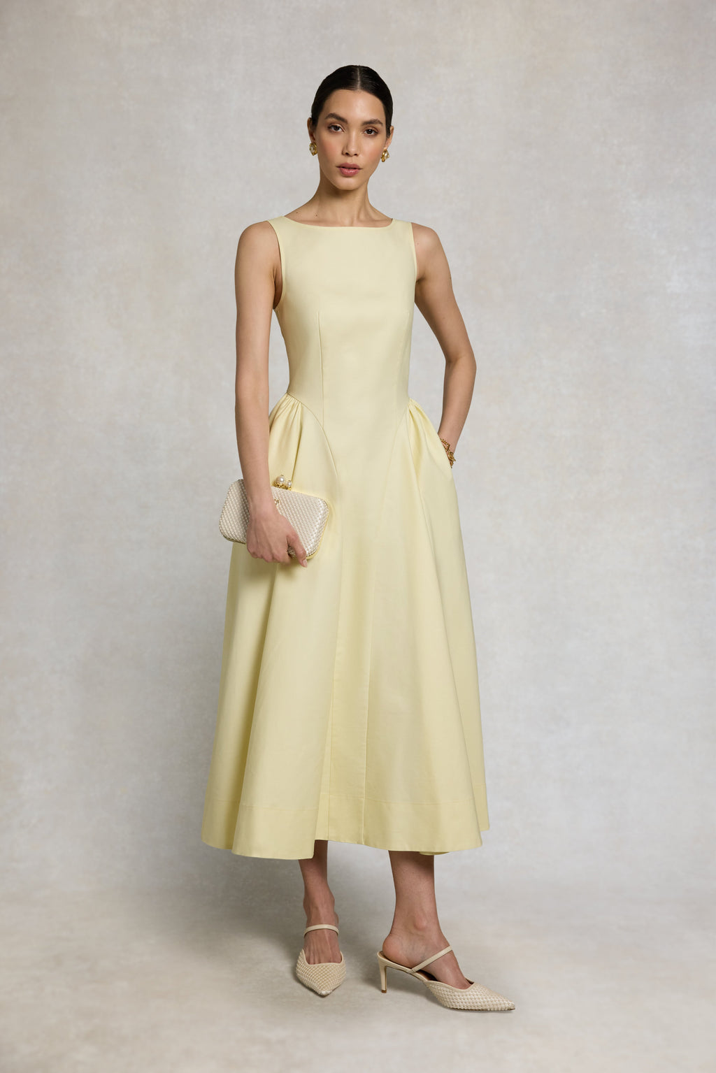Chatsworth Woven Dress (Lemon)