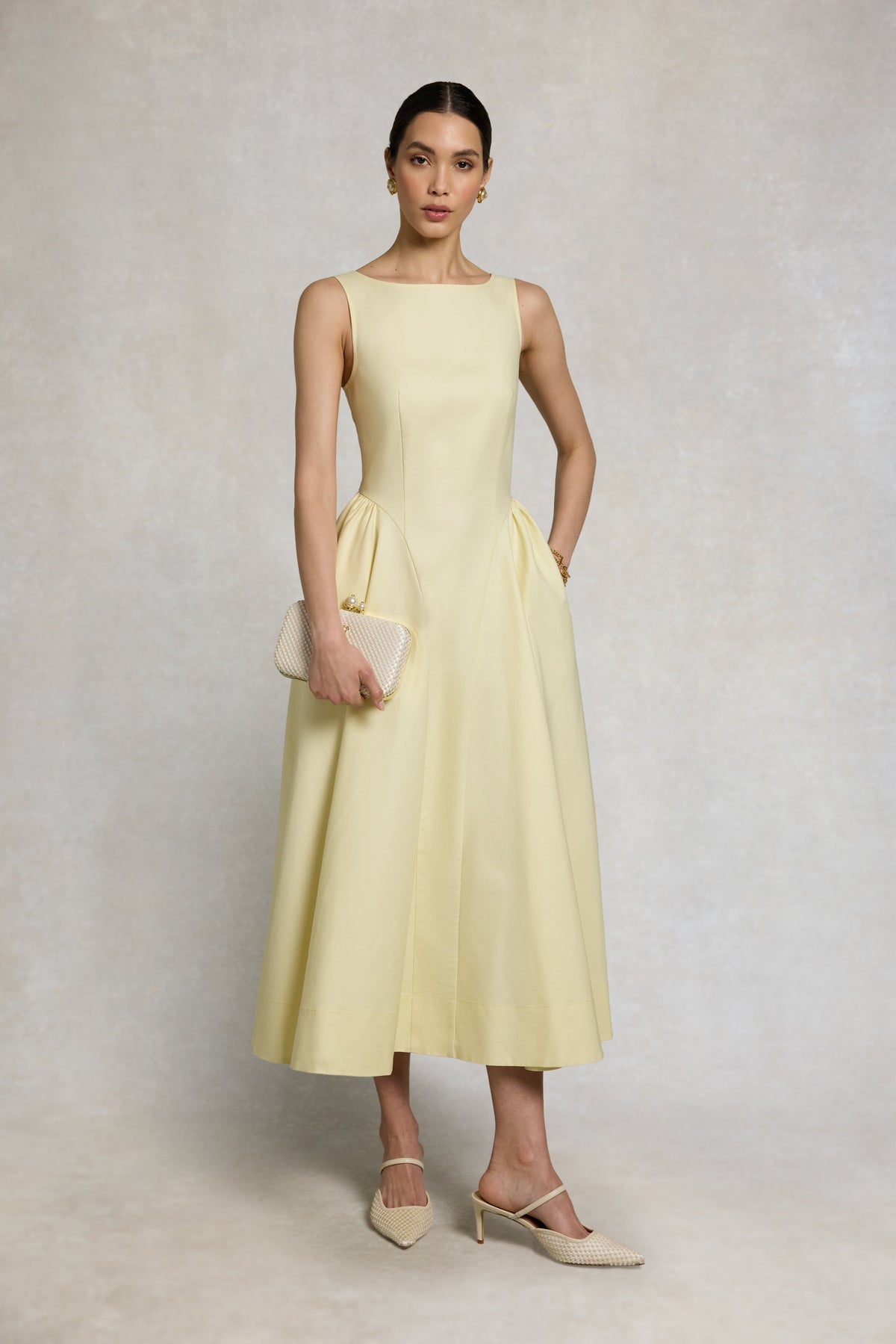 Chatsworth Woven Dress (Lemon)