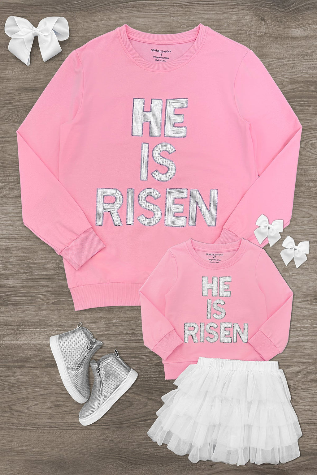 Mom & Me - "He Is Risen" Top & Skirt Set