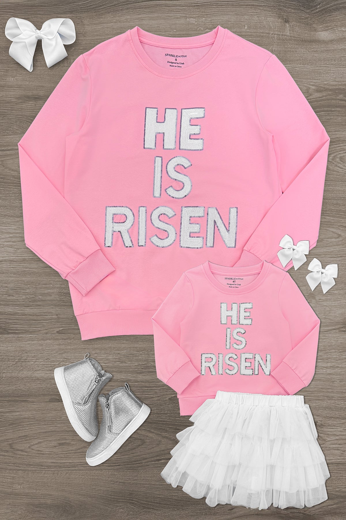 Mom & Me - "He Is Risen" Top & Skirt Set