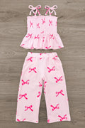 Pink Bow Pant Set