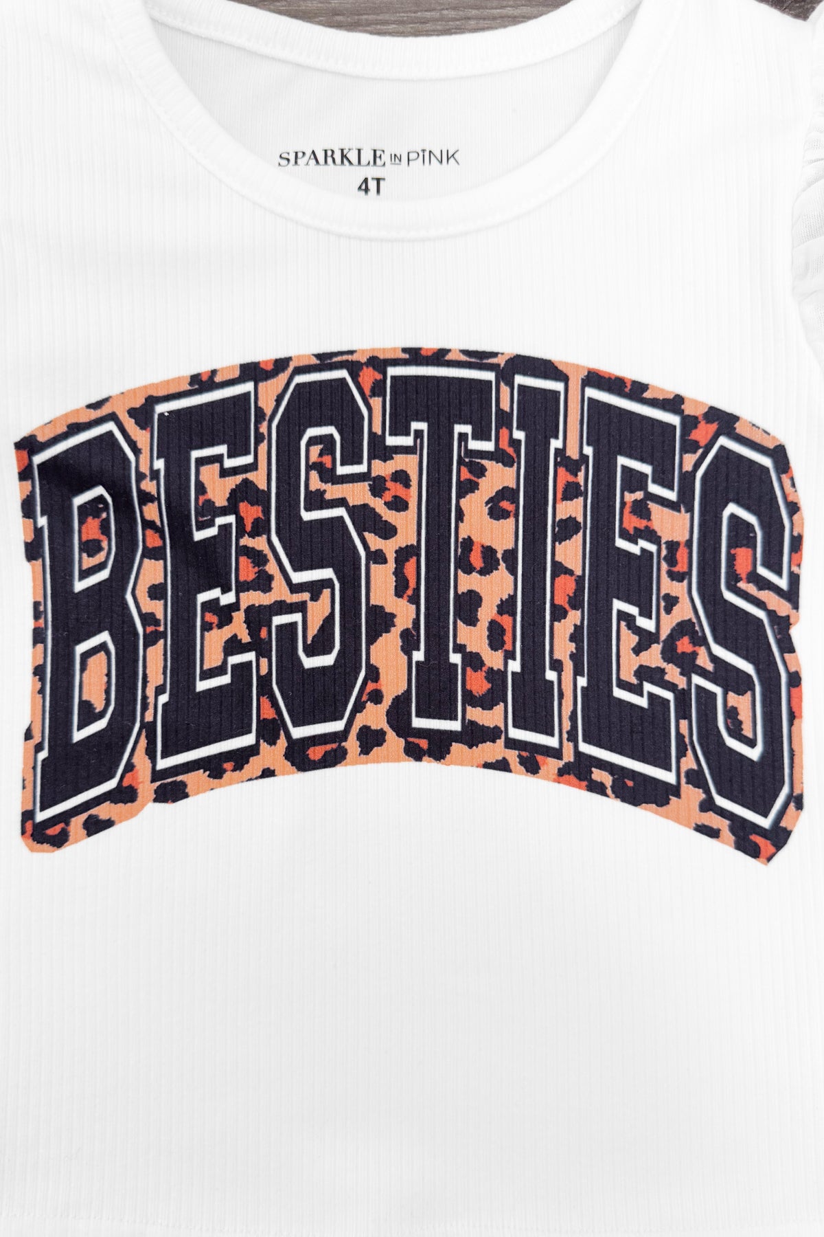 "Besties" Cheetah Sequin Skirt Set