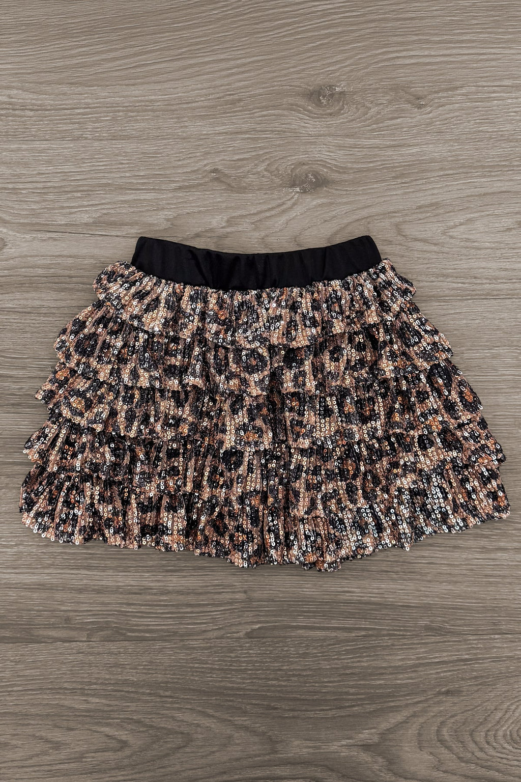 "Besties" Cheetah Sequin Skirt Set