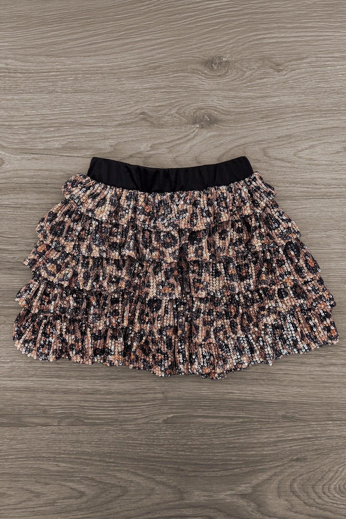 "Besties" Cheetah Sequin Skirt Set