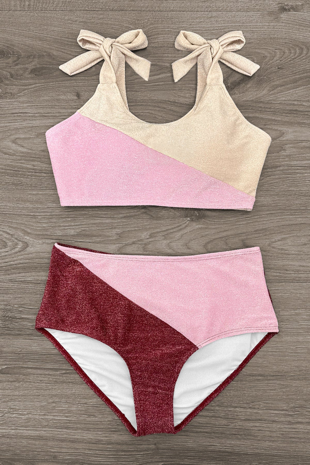 Mom & Me - Glitter Colorblock Bikini