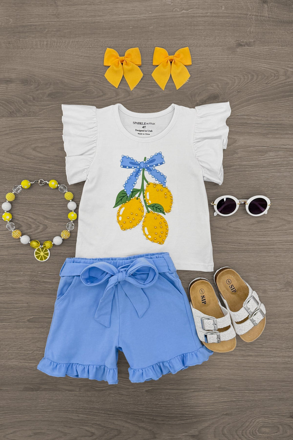 Blue Lemon Short Set