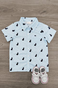 Blue Bunny Button Down