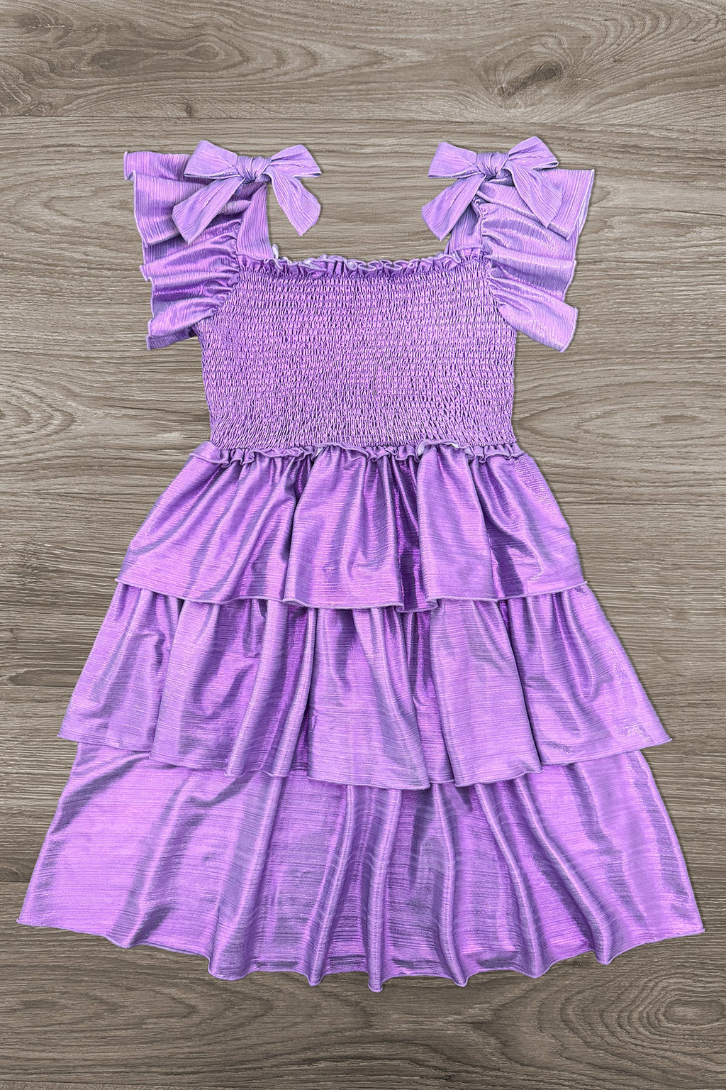 Mom & Me - Metallic Ruffle Dress