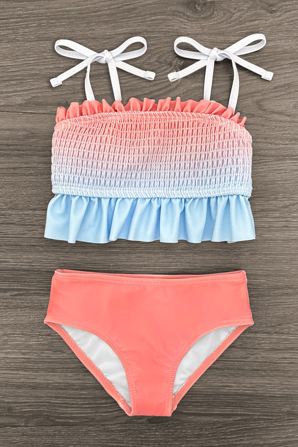 Pink & Blue Ombre Family Swimsuits
