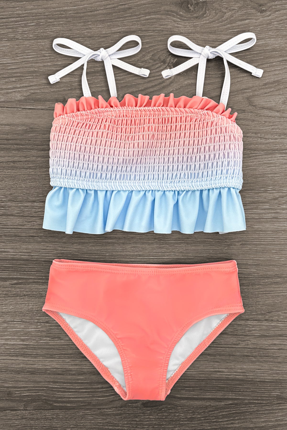 Pink & Blue Ombre Family Swimsuits