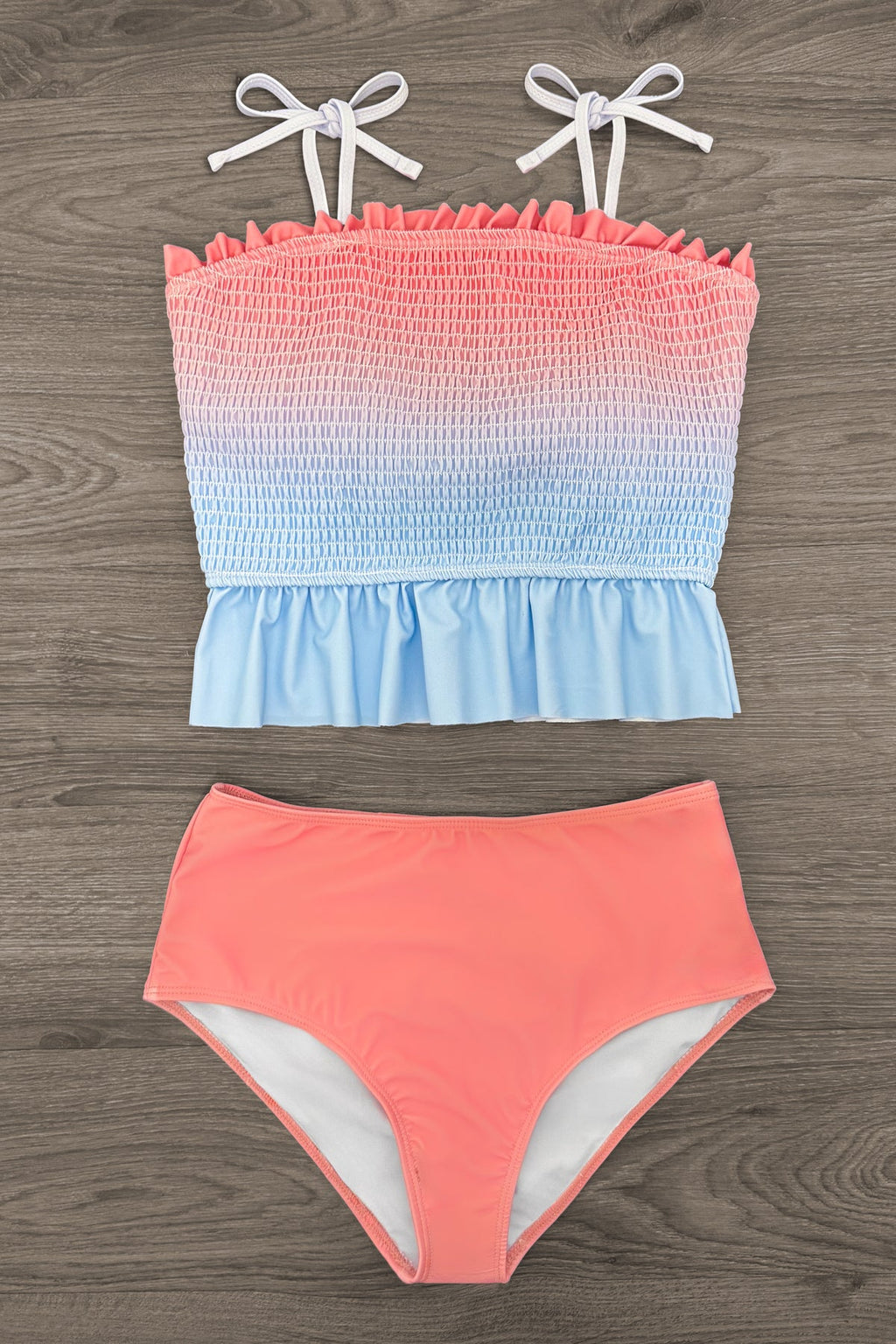 Pink & Blue Ombre Family Swimsuits