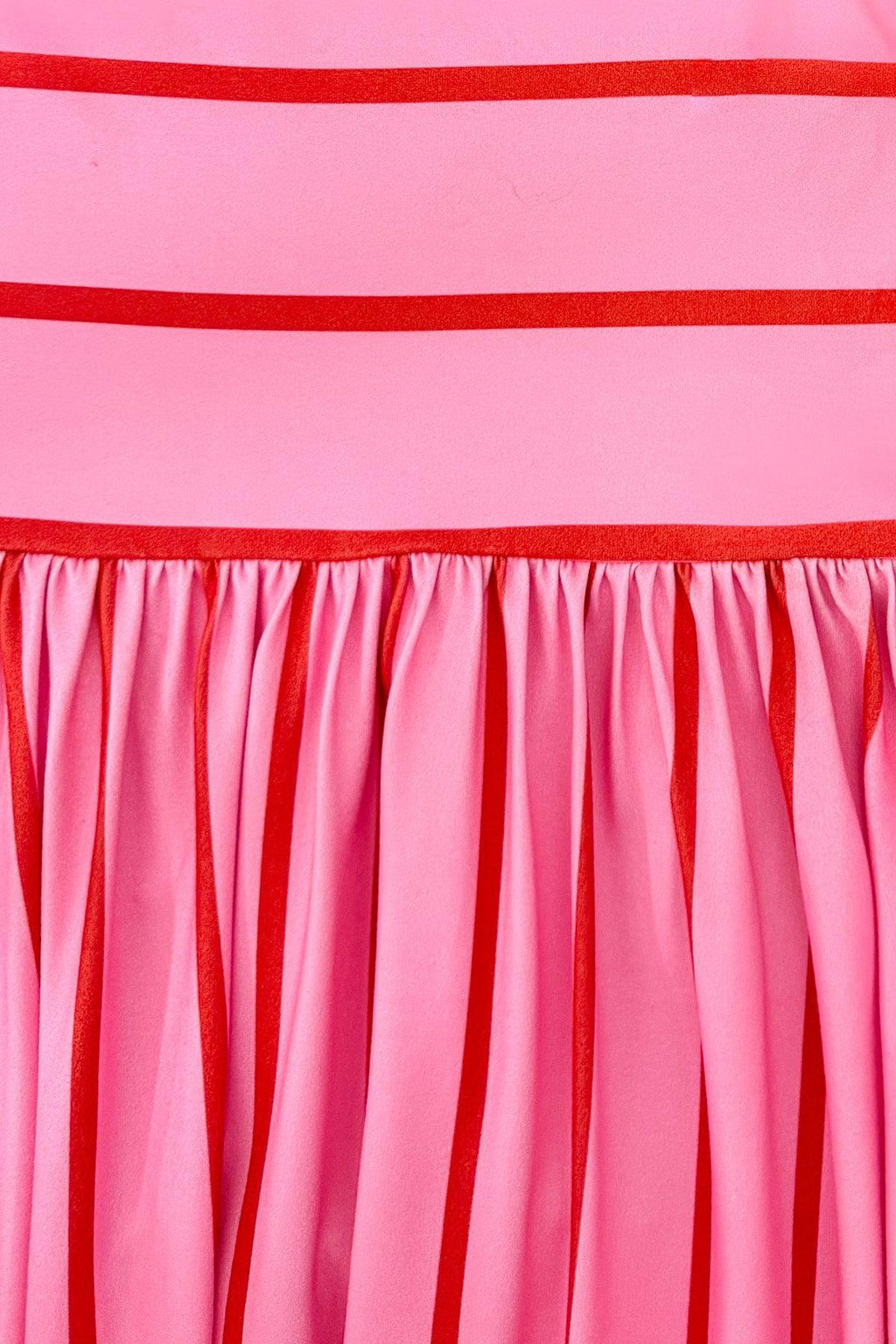 Mom & Me - Pink & Red Striped Maxi Dress