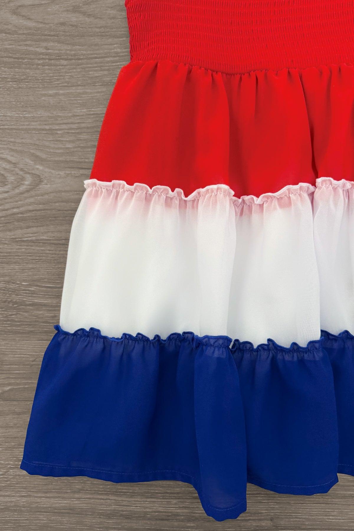 Mom & Me - Red, White & Blue Ruffle Dress