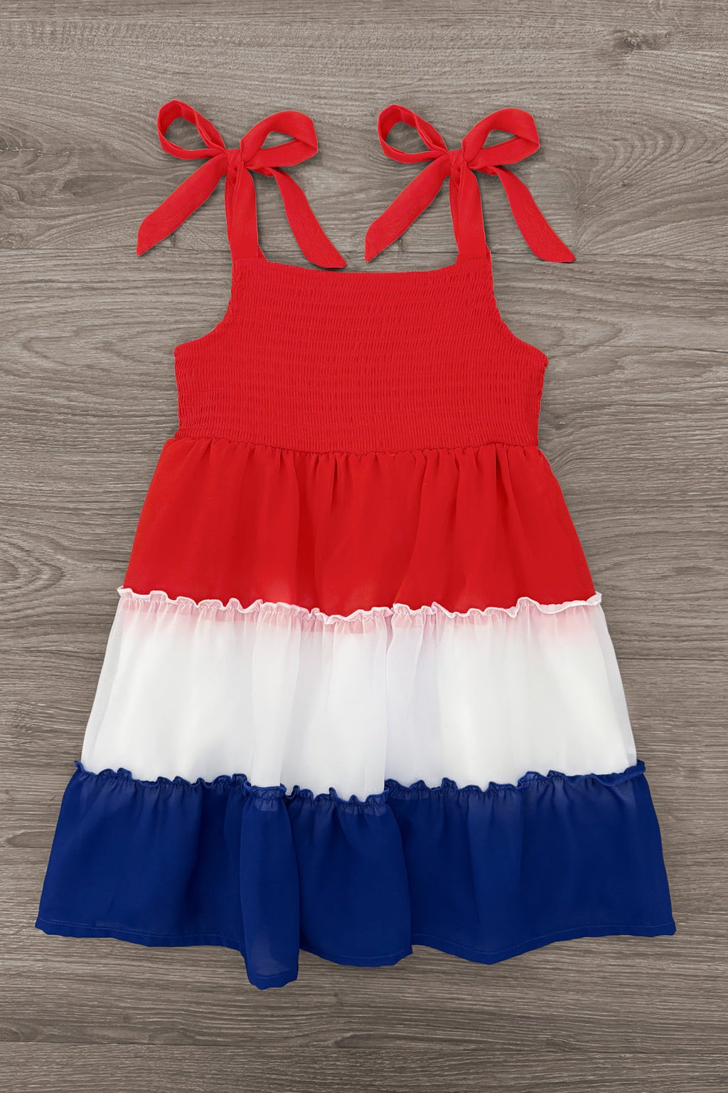 Mom & Me - Red, White & Blue Ruffle Dress