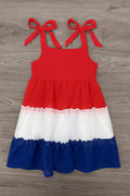 Mom & Me - Red, White & Blue Ruffle Dress