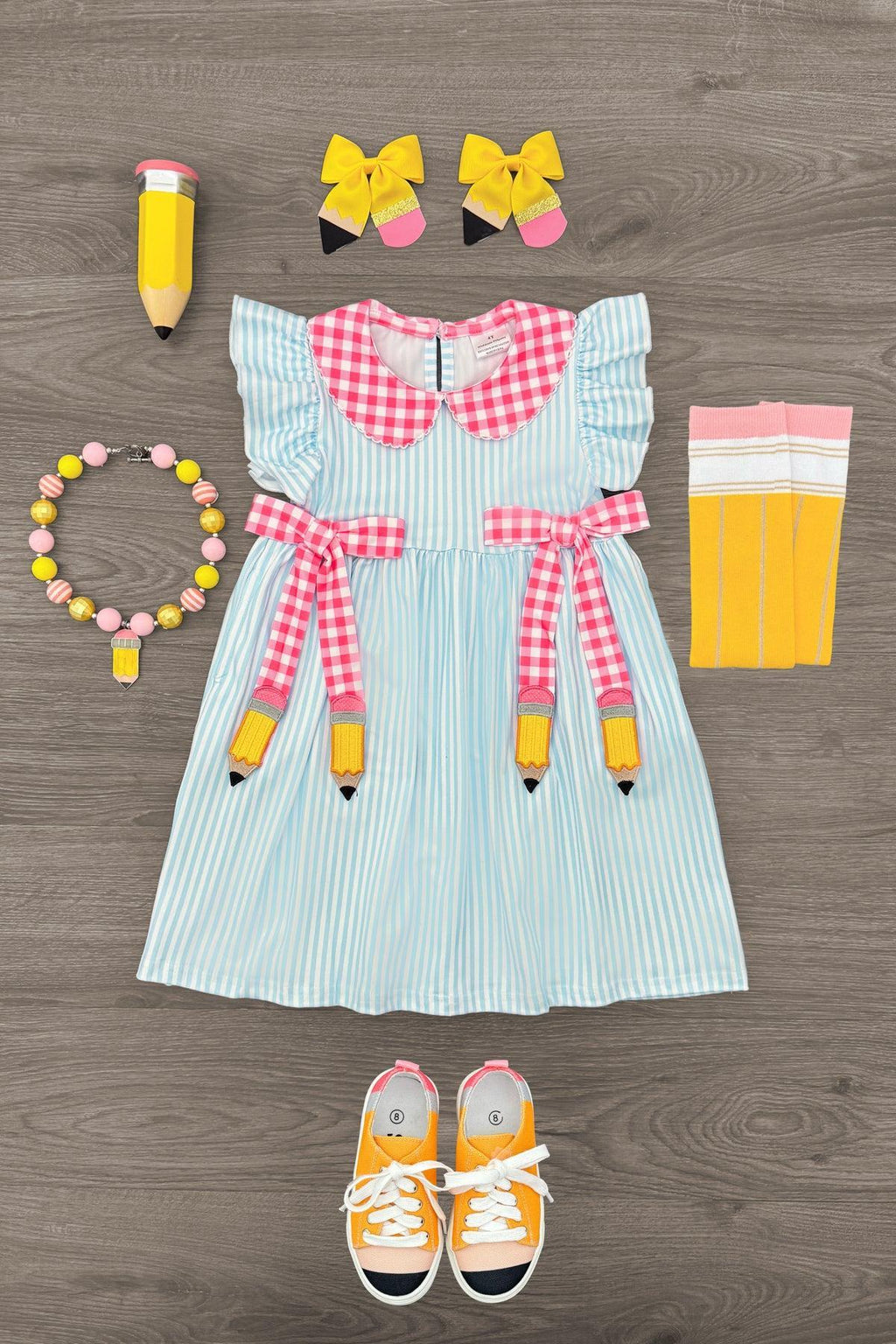 Pink & Blue Pencil Dress