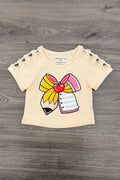 Mom & Me - Glitter Pencil & Paper Bow Top