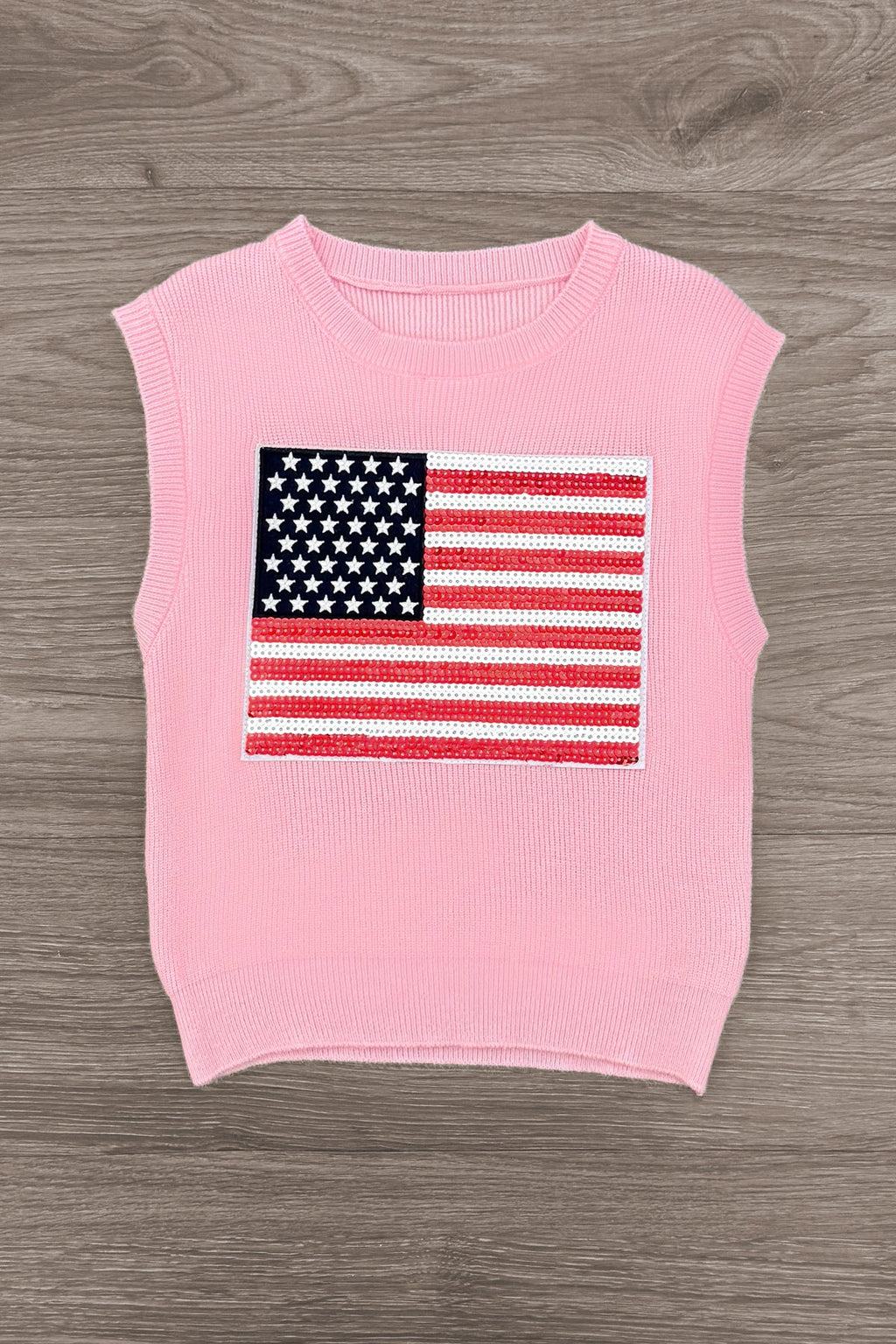 Mom & Me - Pink Flag Sweater Vest