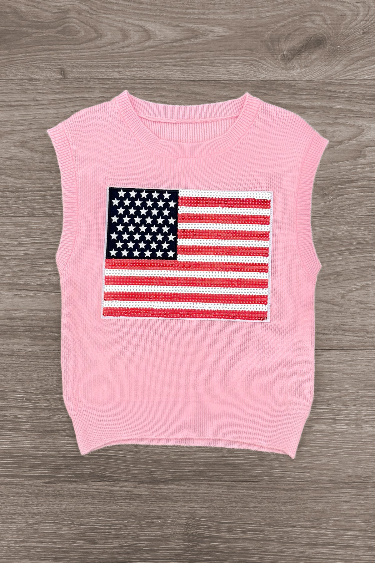 Mom & Me - Pink Flag Sweater Vest