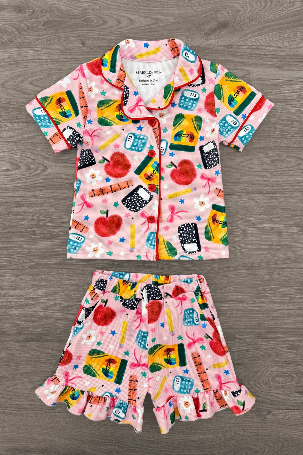Mom & Me - School Supply Waffle Knit Pajamas