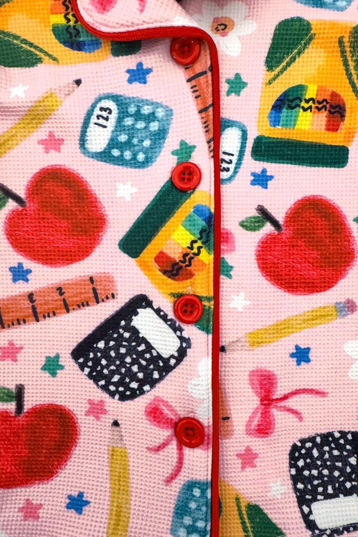Mom & Me - School Supply Waffle Knit Pajamas