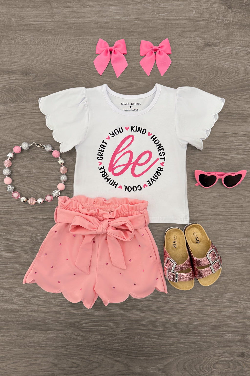 "Be You..." Pink Short Set