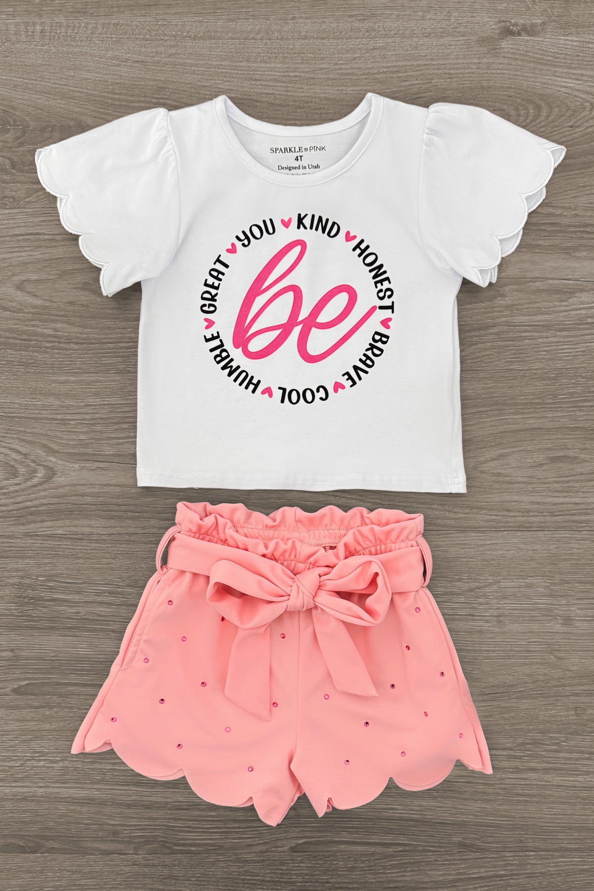 "Be You..." Pink Short Set