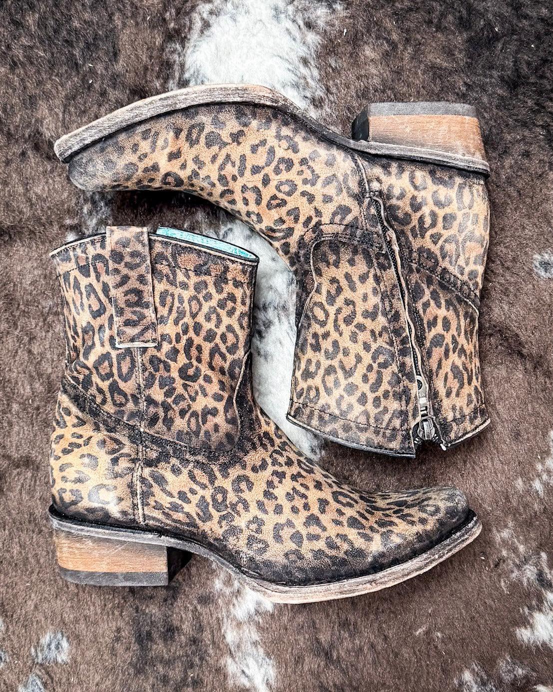 Whiskey Leopard Corral Boots