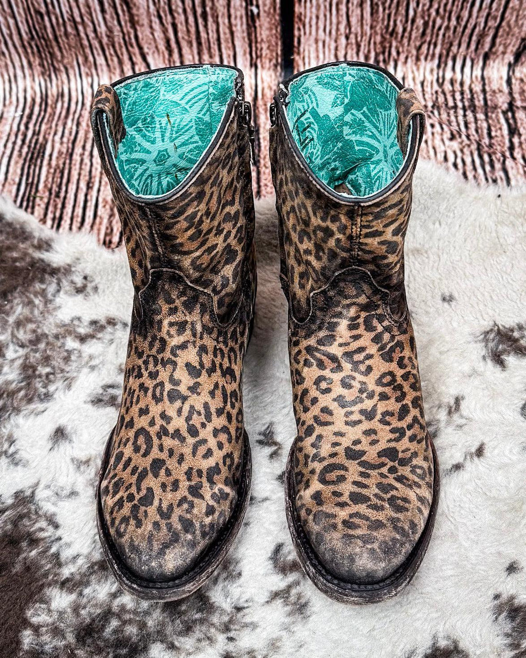Whiskey Leopard Corral Boots