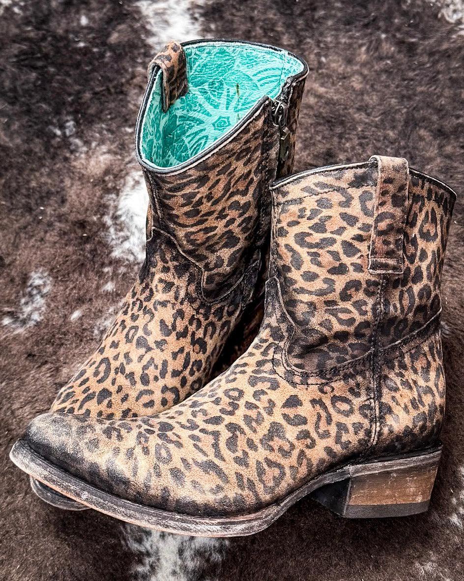 Whiskey Leopard Corral Boots