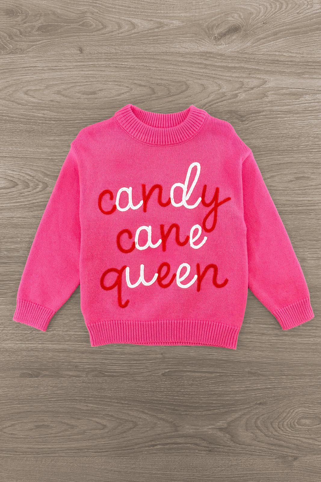Mom & Me - "Candy Cane Queen" Pink Sweater