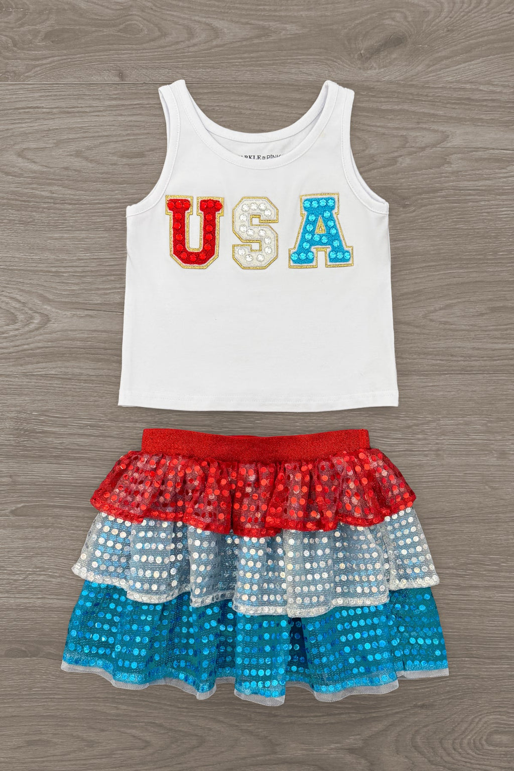 Mom & Me - "USA" Top & Skirt Set
