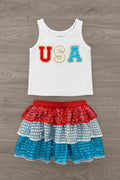 Mom & Me - "USA" Top & Skirt Set