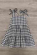 Mom & Me - Black & White Gingham Dress