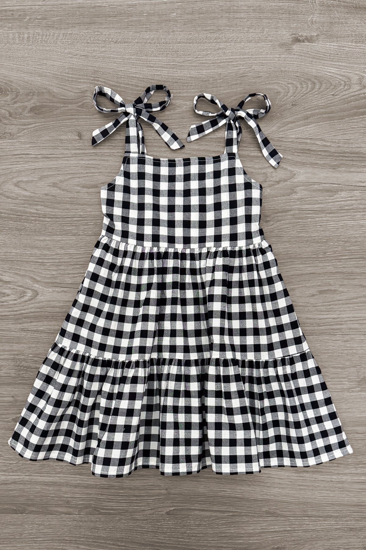 Mom & Me - Black & White Gingham Dress