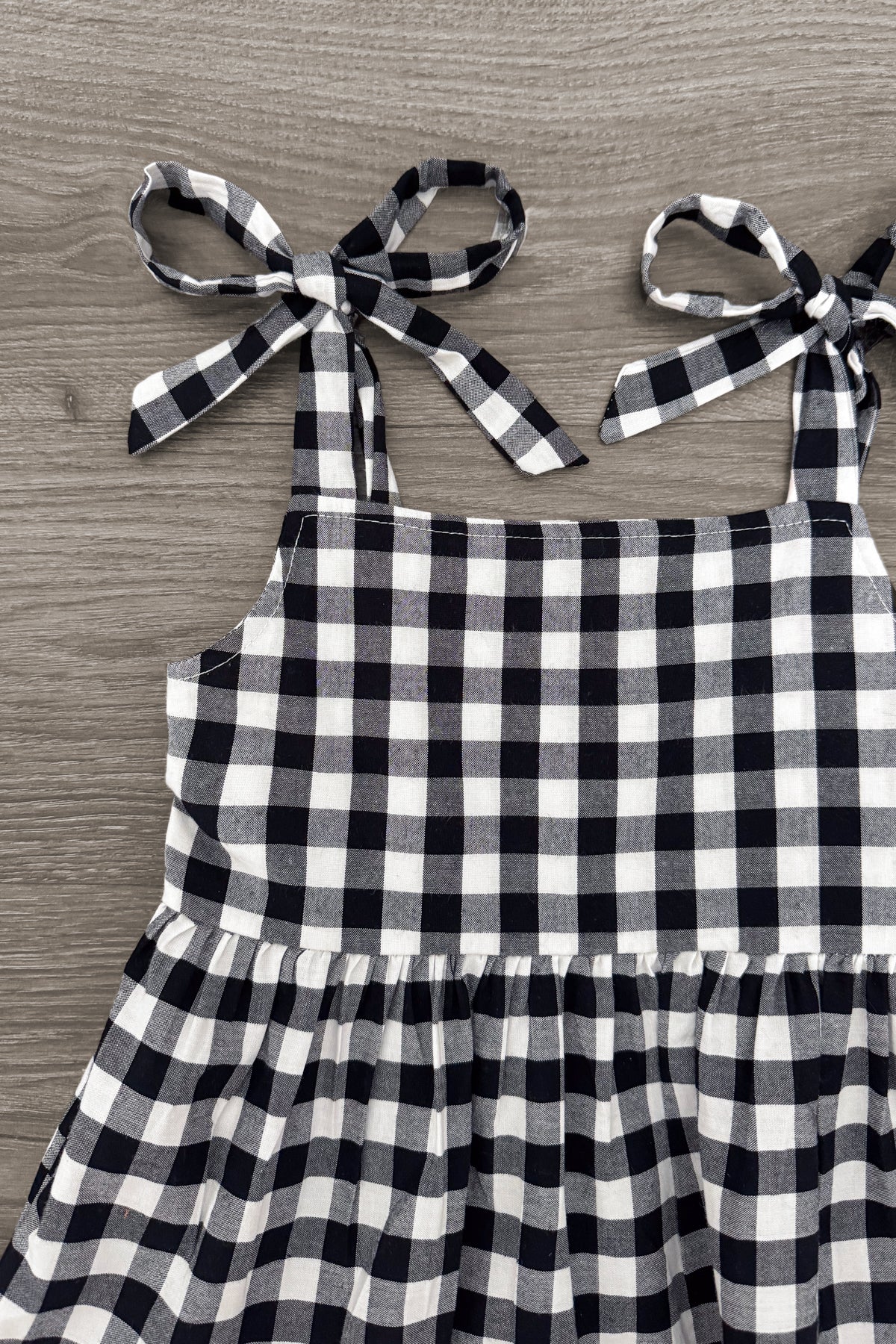 Mom & Me - Black & White Gingham Dress