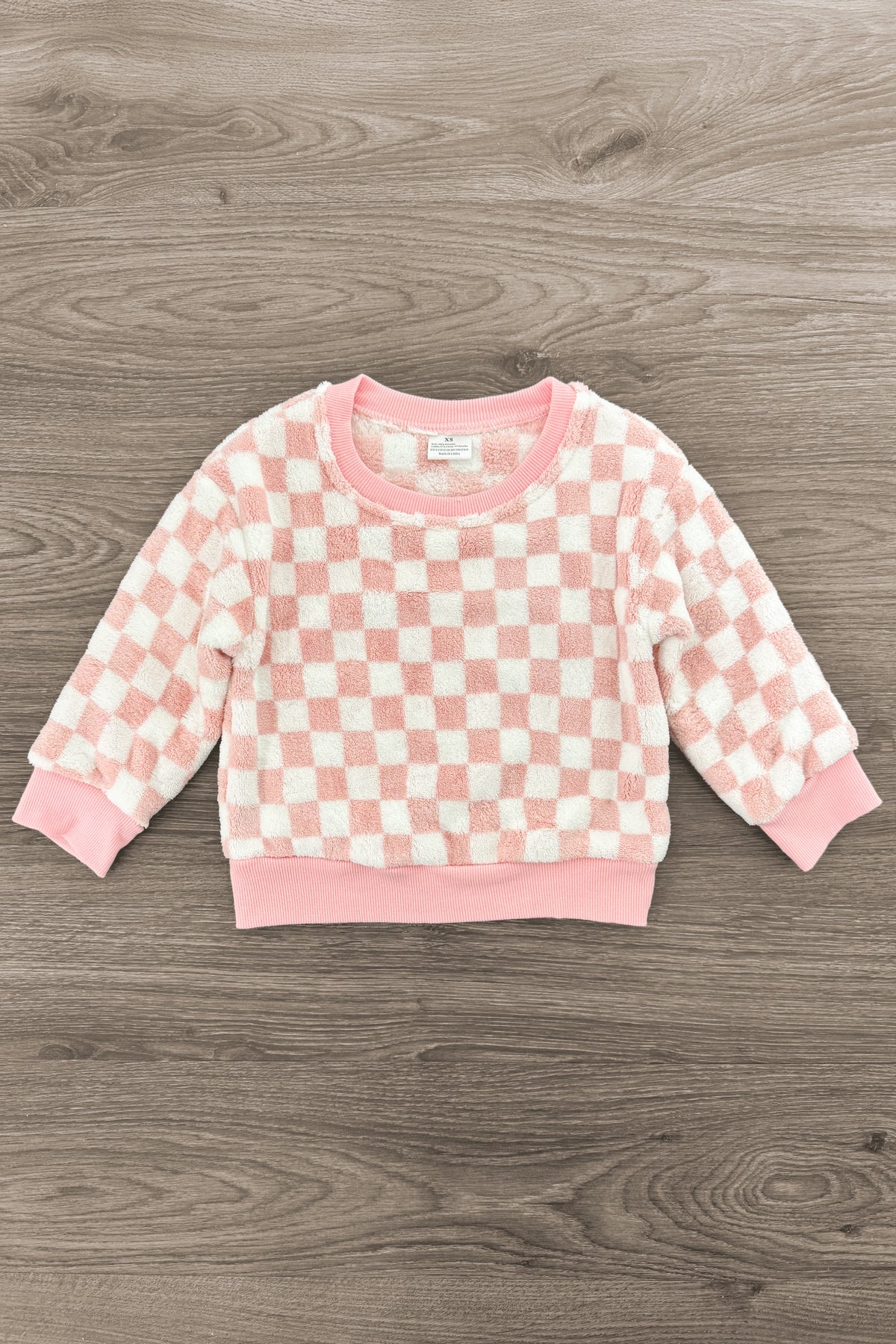 Pink & White Cozy Checkered Pajama Set
