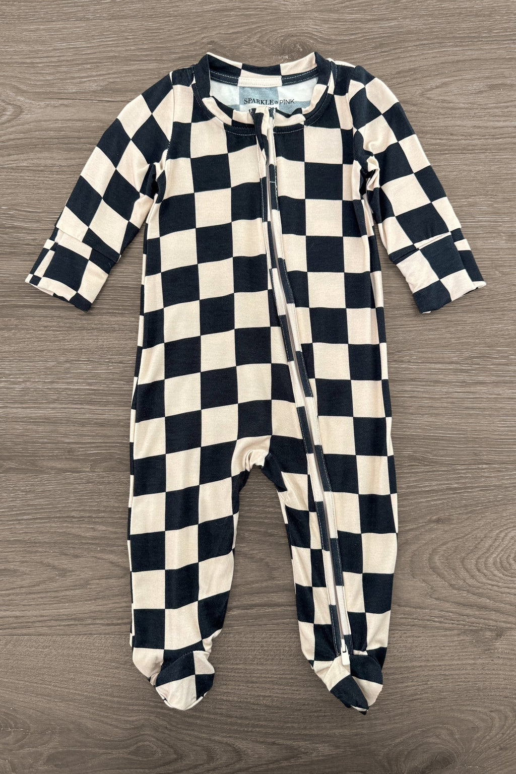 Bamboo Modern Checks Onesie