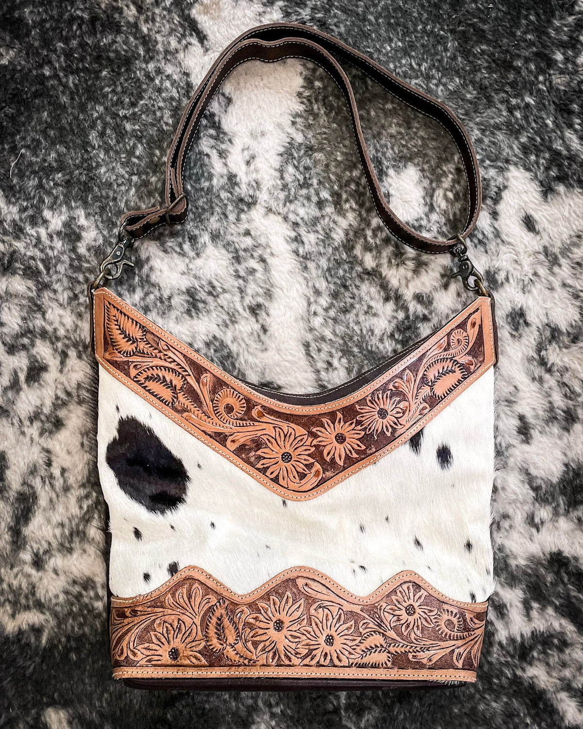 Coco & Cream Hand-Tooled Bag by Myra Bag