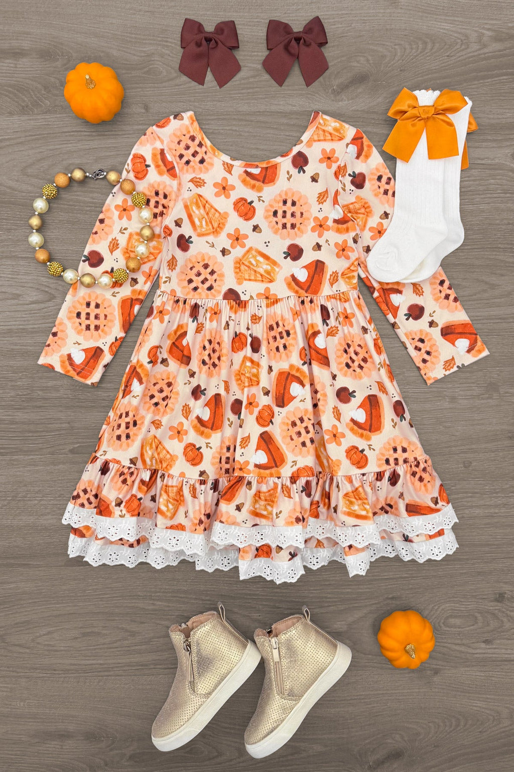 Autumn Pie Ruffle Dress