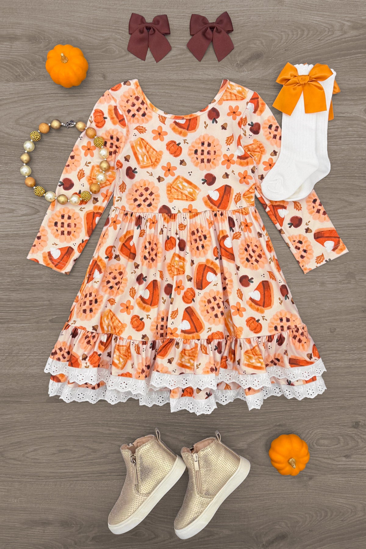 Autumn Pie Ruffle Dress