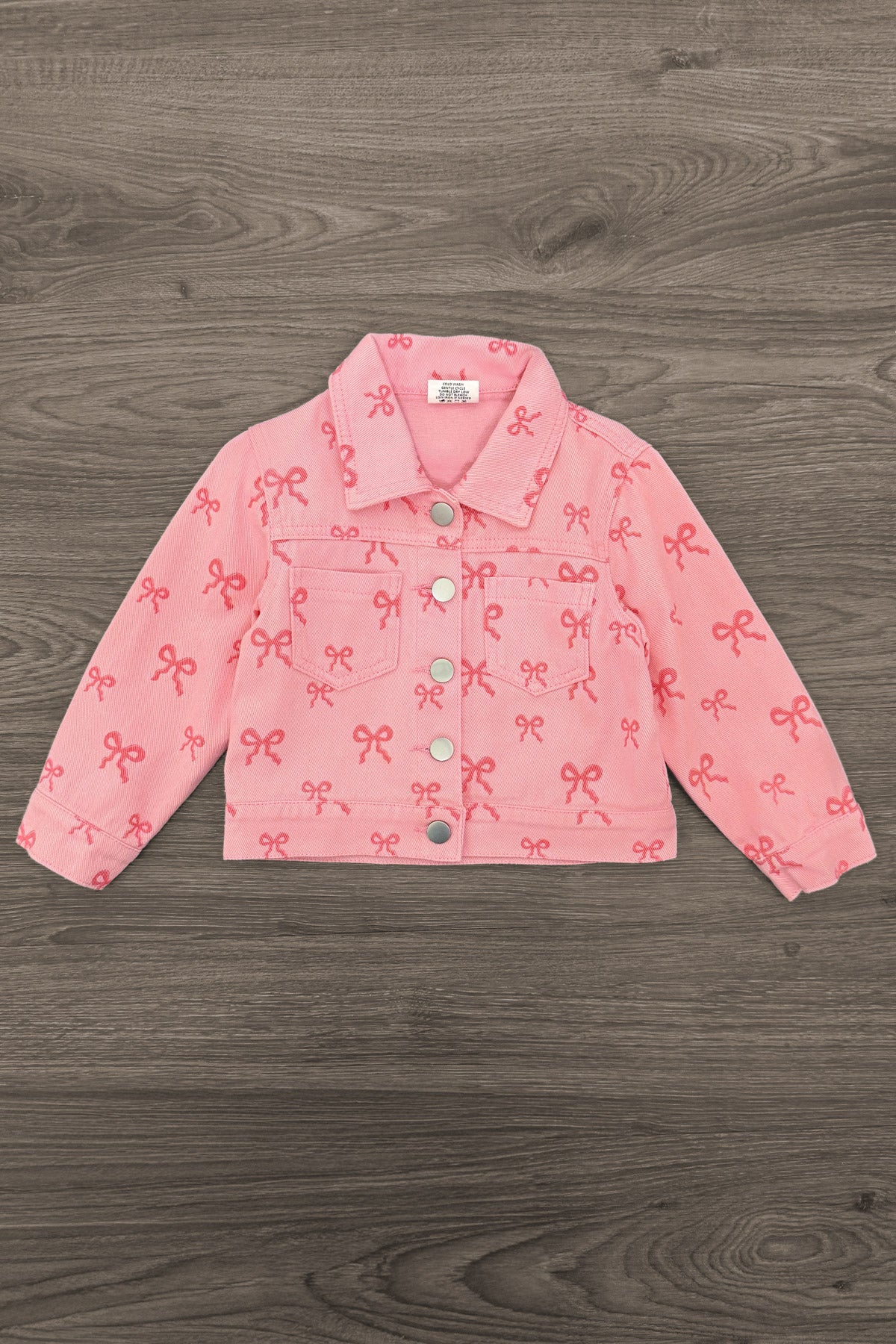 Pink Bow Denim Jacket
