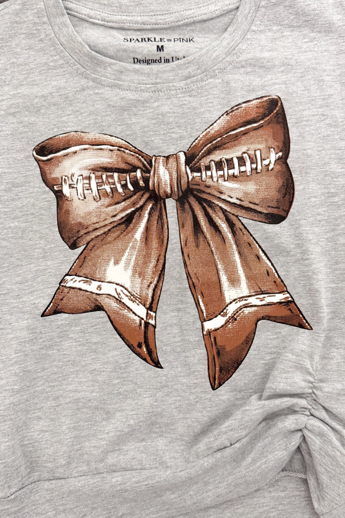 Bow Football Denim Short Set