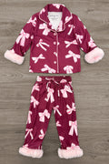 Mom & Me - Fuzzy Pink Bow Pajamas
