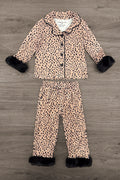 Mom & Me - Fuzzy Cheetah Waffle Knit Pajamas